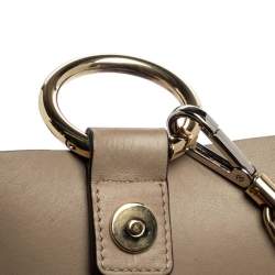 Pre Owned Chloe Dark Beige Leather and Suede Faye Shoulder Bag