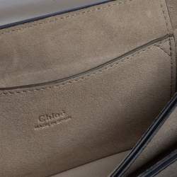 Pre Owned Chloe Dark Beige Leather and Suede Faye Shoulder Bag