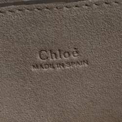 Pre Owned Chloe Dark Beige Leather and Suede Faye Shoulder Bag