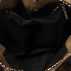 مملوكة مسبقًا Chloe Dark Brown/Brown Patent Leather Paddington Dome Satchel 