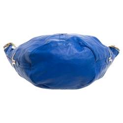 Pre Owned حقيبة هوبو كلوي ميلتون تريبل سلسلة جلد أزرق