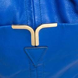 Pre Owned حقيبة هوبو كلوي ميلتون تريبل سلسلة جلد أزرق
