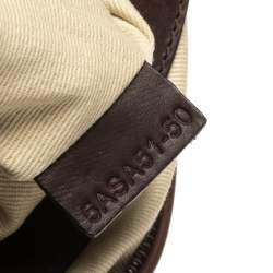 Pre Owned Chloe Brown/Rose Gold Python and Leather Silverado Satchel