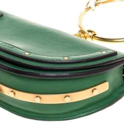 مملوكة مسبقًا Chloe Green Leather Small Nile Bracelet Minaudiere Crossbody Bag