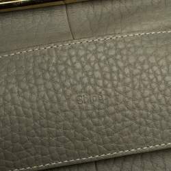 مملوكة مسبقًا حقيبة كتف كلوي سالي جلد رصاصي بقلاب متوسطة 