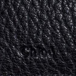 Pre Owned Chloe Black Leather Drew Compact Wallet