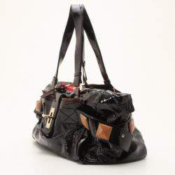 Pre Owned Chloe Black Patent Leather 'Audra' Tote