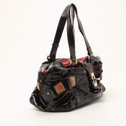 Pre Owned Chloe Black Patent Leather 'Audra' Tote