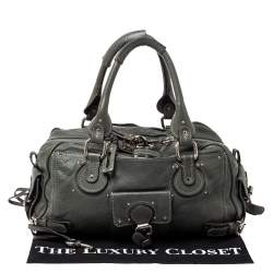 Pre Owned Chloe Olive Green Leather Medium Paddington Satchel