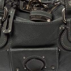 Pre Owned Chloe Olive Green Leather Medium Paddington Satchel