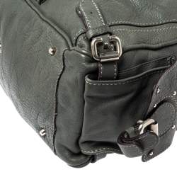 Pre Owned Chloe Olive Green Leather Medium Paddington Satchel