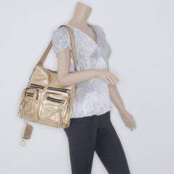 Chloe Metallic Gold Large Shoulder Bag