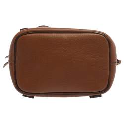 Pre Owned Chloe Brown/Orange Leather and Suede Mini Faye Backpack