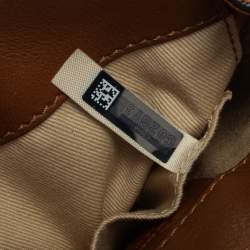 Pre Owned Chloe Brown/Orange Leather and Suede Mini Faye Backpack