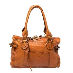 Pre Owned Chloe Brown Leather Large Paddington Satchel