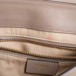 Chloe Grey Leather and Suede Medium Faye Backpack