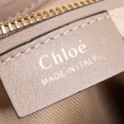 Chloe Grey Leather and Suede Medium Faye Backpack