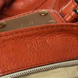 Pre Owned Chloe Burnt Orange Leather Paddington Satchel