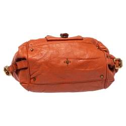Pre Owned Chloe Burnt Orange Leather Paddington Satchel