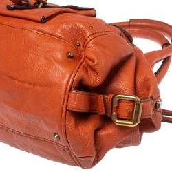 Pre Owned Chloe Burnt Orange Leather Paddington Satchel