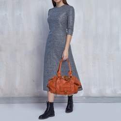 Pre Owned Chloe Burnt Orange Leather Paddington Satchel