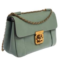 Chloe Pale Green Leather Medium Elsie Shoulder Bag