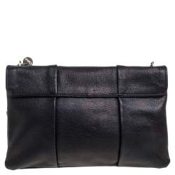 مملوكة مسبقًا Chloe Black Crystal Embellished Leather Flap Shoulder Bag