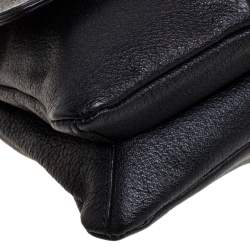 مملوكة مسبقًا Chloe Black Crystal Embellished Leather Flap Shoulder Bag