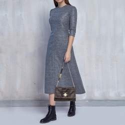 مملوكة مسبقًا Chloe Black Crystal Embellished Leather Flap Shoulder Bag