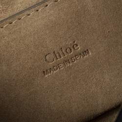Chloe Sage Green Leather and Suede Mini Faye Crossbody Bag