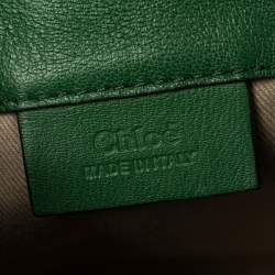 Pre Owned Chloe Green Leather and Suede Mini Faye Daye Backpack