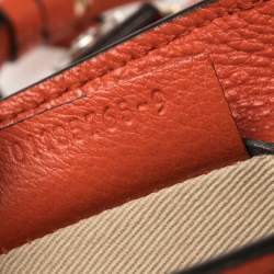 Pre Owned Chloe Orange Leather and Suede Mini Faye Daye Backpack