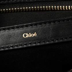 Pre Owned Chloe Beige/Black Leather Alice Satchel Bag