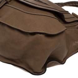 Pre Owned Chloe Beige Leather Large Marcie Satchel
