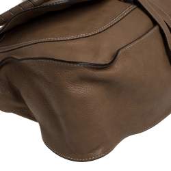 Pre Owned Chloe Beige Leather Large Marcie Satchel