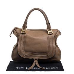 Pre Owned Chloe Beige Leather Large Marcie Satchel