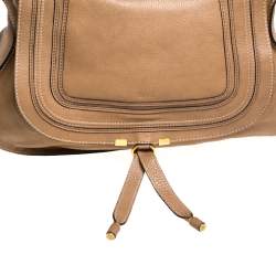 Pre Owned Chloe Beige Leather Large Marcie Satchel