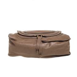 Pre Owned Chloe Beige Leather Large Marcie Satchel