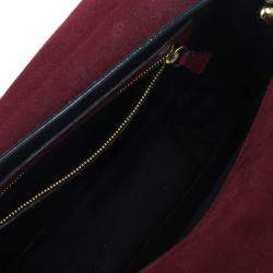 Pre Owned Chloe Burgundy Python Medium Sally Shoulder Bag