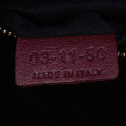 Pre Owned Chloe Burgundy Python Medium Sally Shoulder Bag