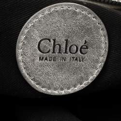 Pre Owned حقيبة هوبو كلوى شينمايل جلد وشبك معدن فضية