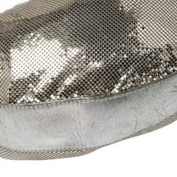 Pre Owned حقيبة هوبو كلوى شينمايل جلد وشبك معدن فضية