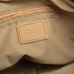 Pre Owned حقيبة كتف كلوي باراتي جلد أسود وجلد ثعبان كريمي و بيج كبيرة