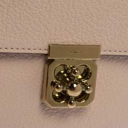 Pre Owned Chloe Pink Powder Leather Elsie Continental Wallet