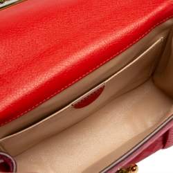 Pre Owned Chloe Red Python Small Elsie Shoulder Bag