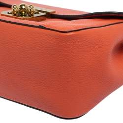 Chloe Orange Leather Medium Elsie Shoulder Bag