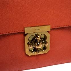 Chloe Orange Leather Medium Elsie Shoulder Bag