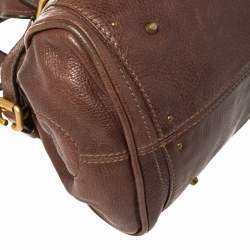 Pre Owned Chloe Choco Brown Leather Medium Paddington Satchel