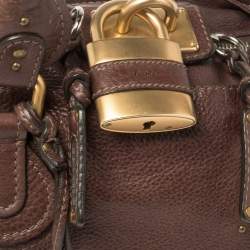 Pre Owned Chloe Choco Brown Leather Medium Paddington Satchel