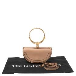 Pre Owned حقيبة كروس كلوي نايل سوار مينوديار صغيرة جلد بيج